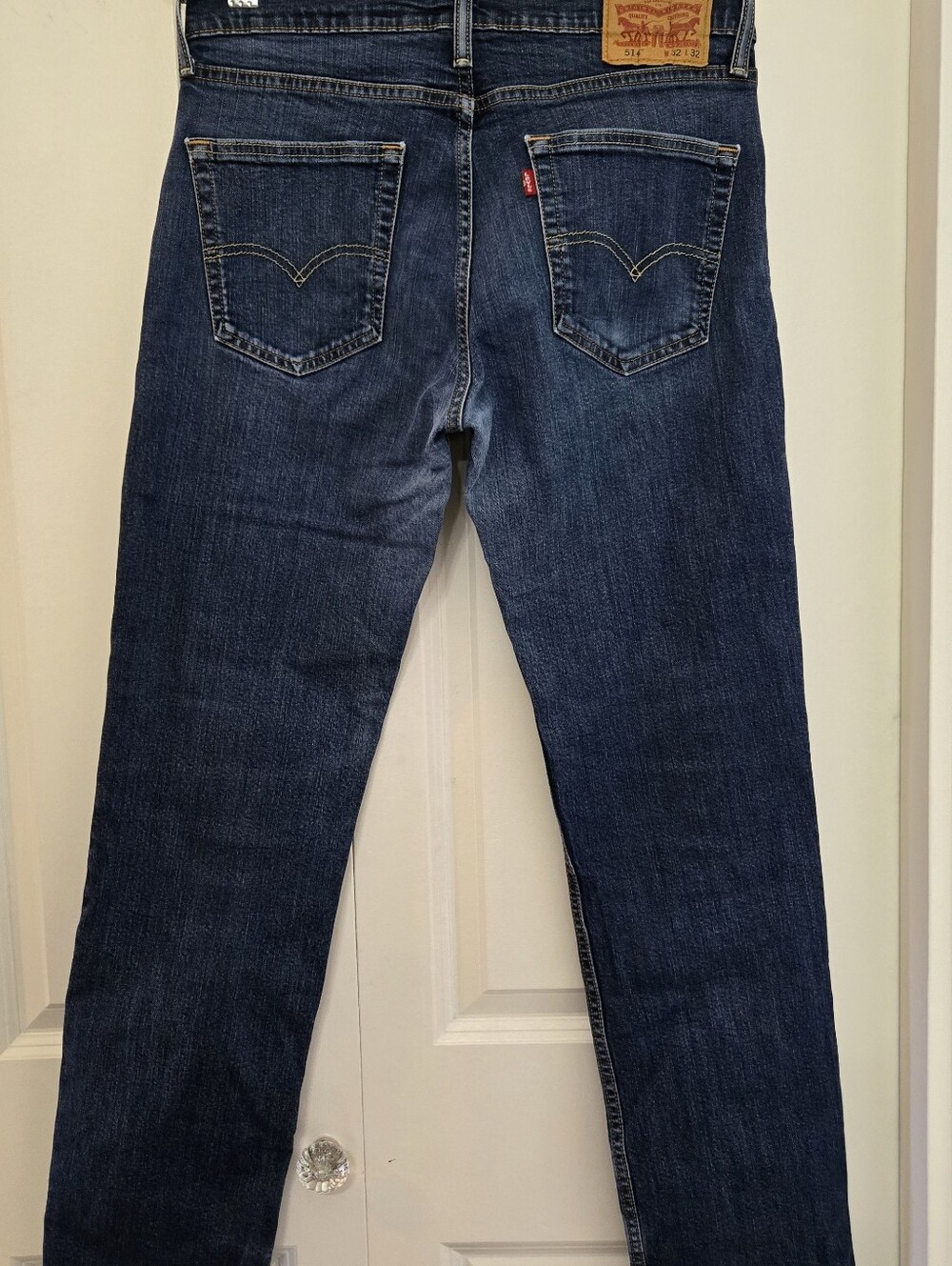Levi's Men's 514 Dark Blue Straight-Leg Jeans W32xL32